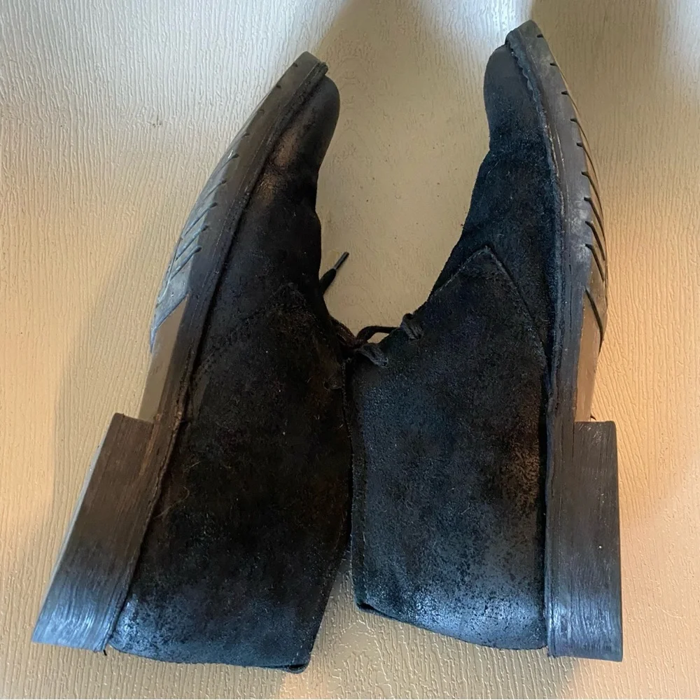 John Varvatos Portland Black Antiqued Leather Chukka Boot Mens Size 9.5